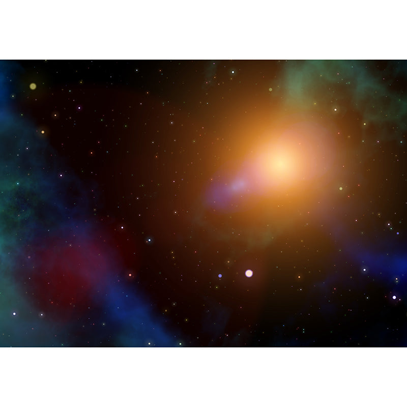 Modern Universe Waterproofing Wall Covering for Living Room, Custom Size Available