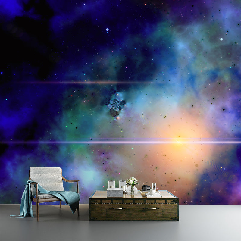 Modern Universe Waterproofing Wall Covering for Living Room, Custom Size Available