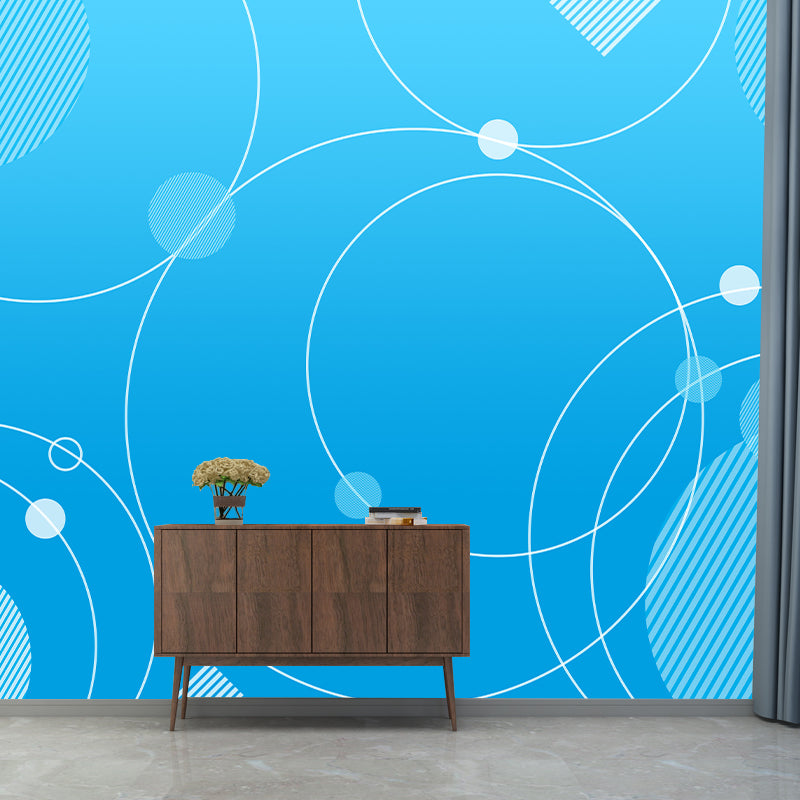 Geometry Mural Decal Removable Wall Mural for Study Room, Water Resistant