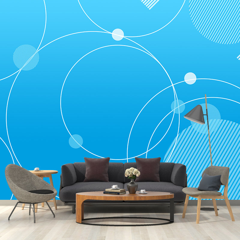 Geometry Mural Decal Removable Wall Mural for Study Room, Water Resistant