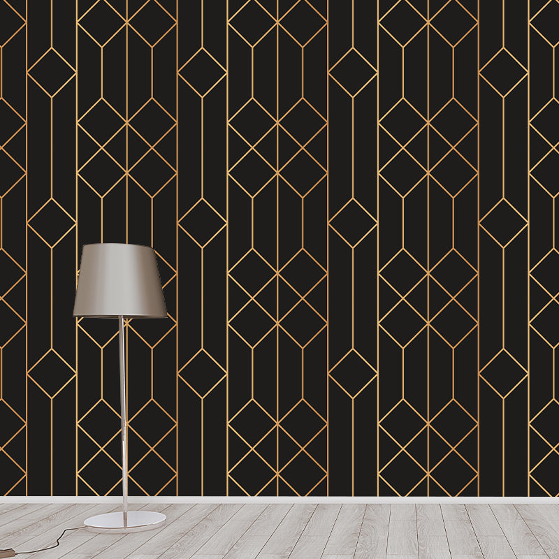 Geometry Mural Decal Modern Decorative for Study Room, Stain Resistant