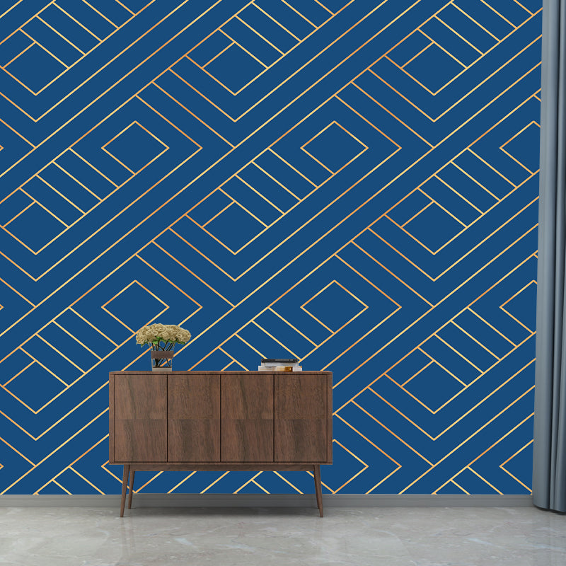 Geometry Mural Decal Modern Decorative for Study Room, Stain Resistant