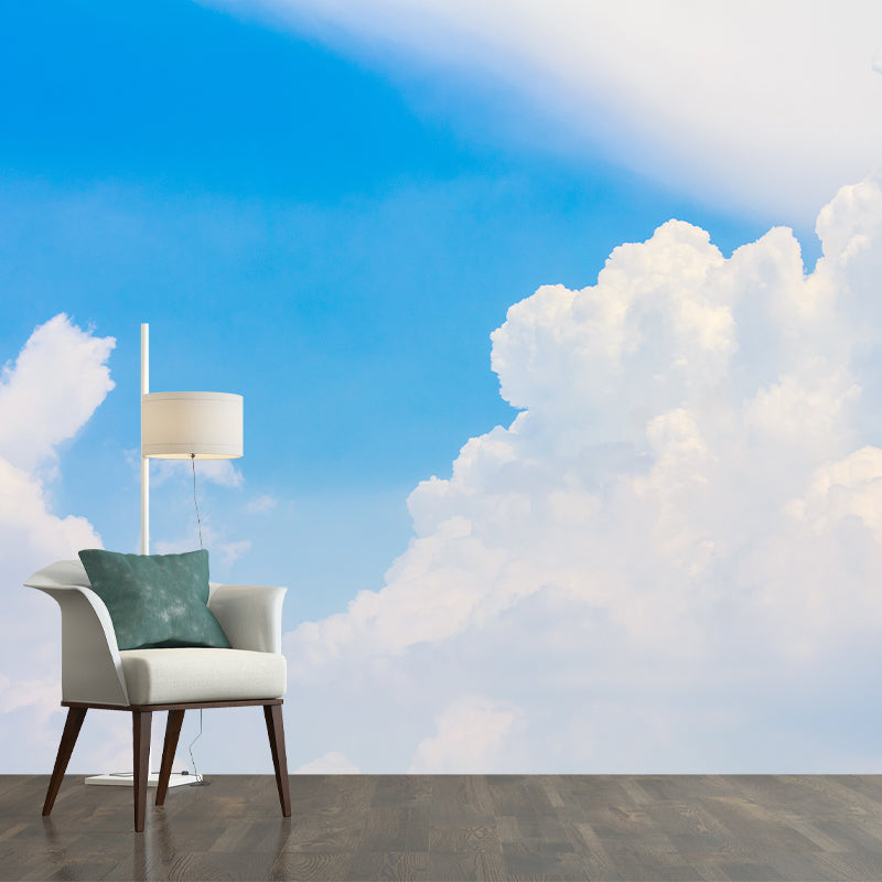 Bule Sky Landscape Removable Wall Mural for Gust Room, Moisture Resistant