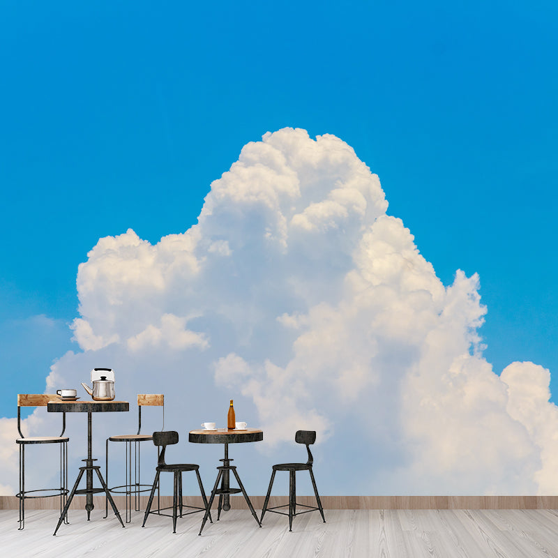 Bule Sky Landscape Removable Wall Mural for Gust Room, Moisture Resistant