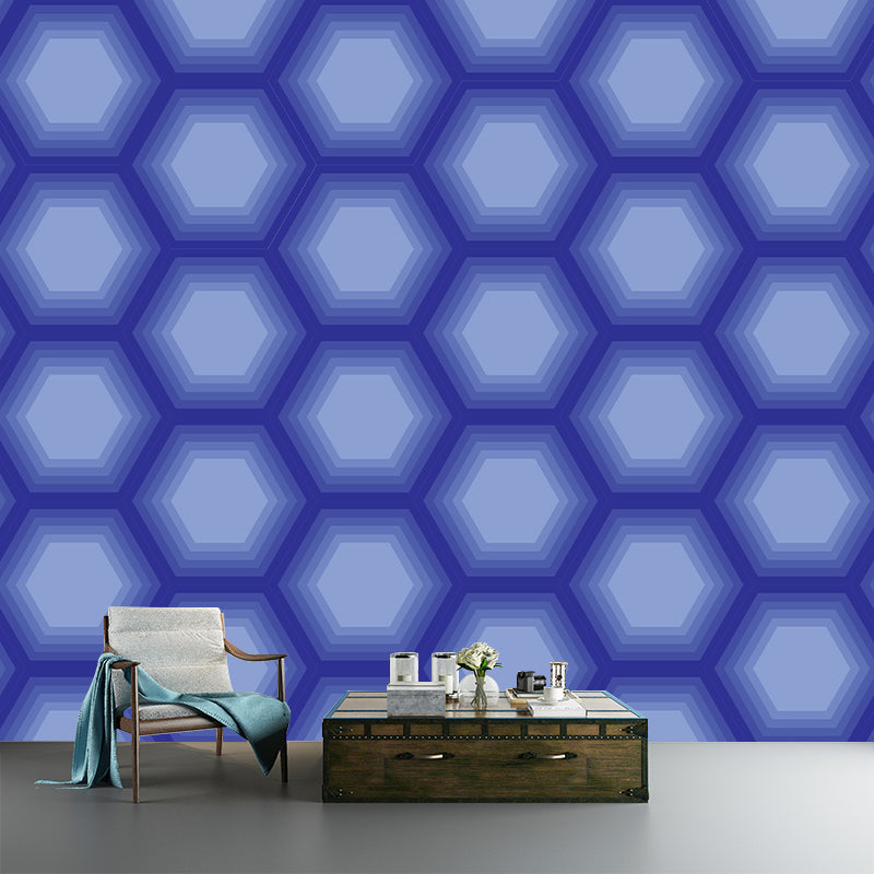 Geometry Mural Wallpaper Moisture Resistant Modernist Wall Decor for Home
