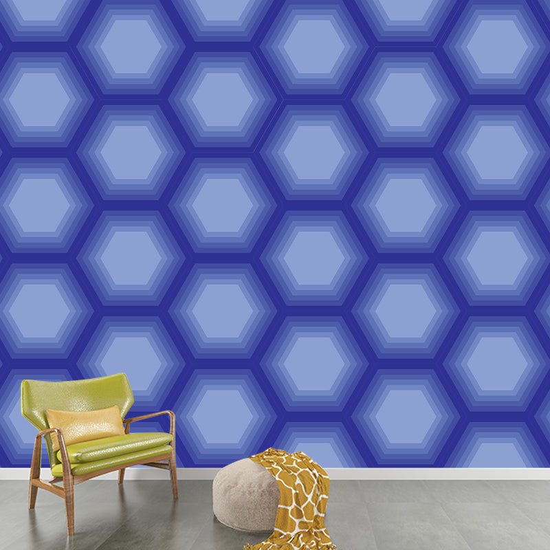Geometry Mural Wallpaper Moisture Resistant Modernist Wall Decor for Home