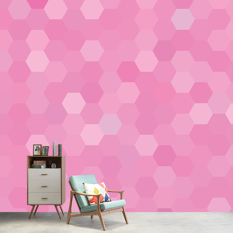 Geometry Mural Wallpaper Moisture Resistant Modernist Wall Decor for Home