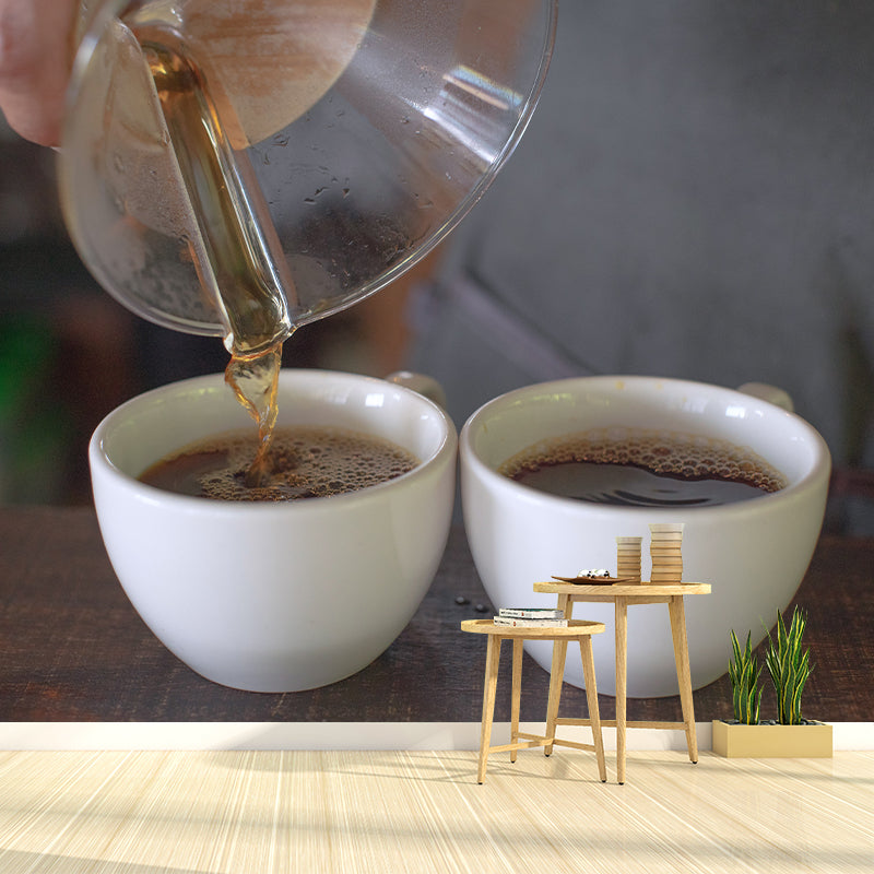 Coffee Mural Contemporary Style Wall Decor Coffee Shop Wall Murals, Waterproofing