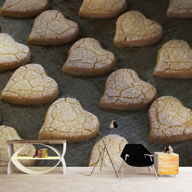 Sweet Pastry Mural Contemporary Style Wall Decor for Cake Shop, Water Resistant