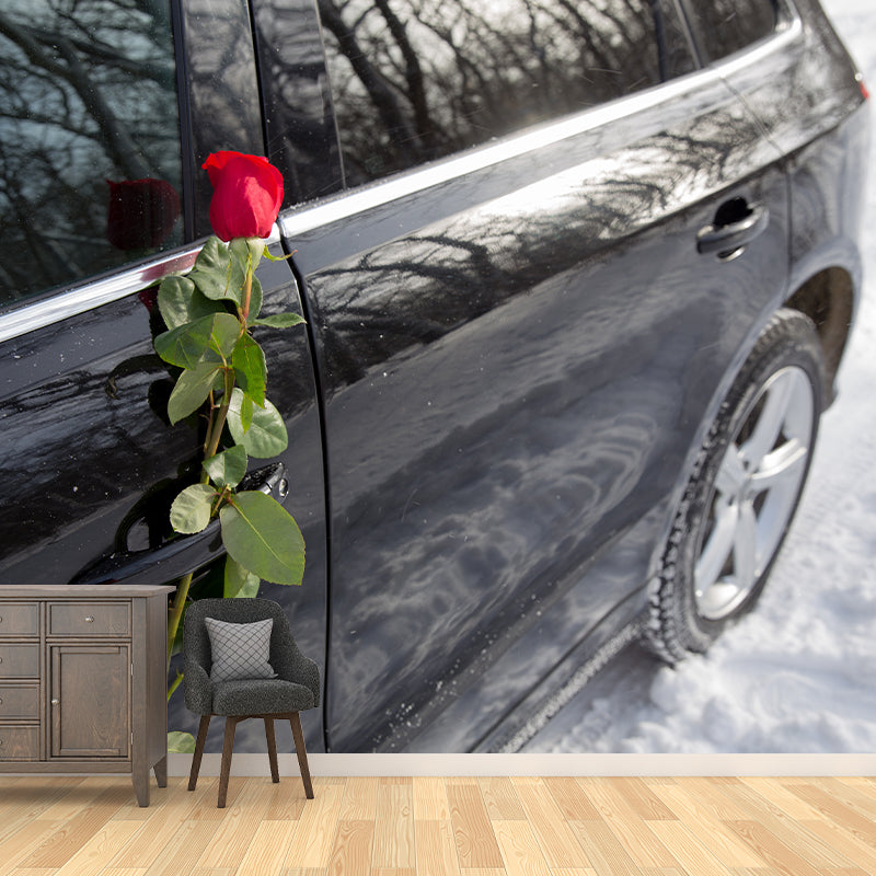 Car Wall Murals Stain Resistant Wall Decoration for Living Room, Custom Size Available