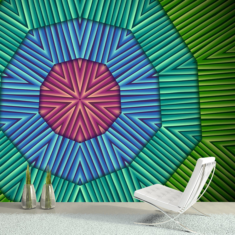 Geometric Illustration Wallpaper Mural Decal Customized Modern Wall Covering for Bedroom