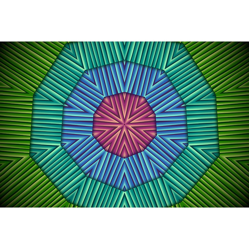 Geometric Illustration Wallpaper Mural Decal Customized Modern Wall Covering for Bedroom