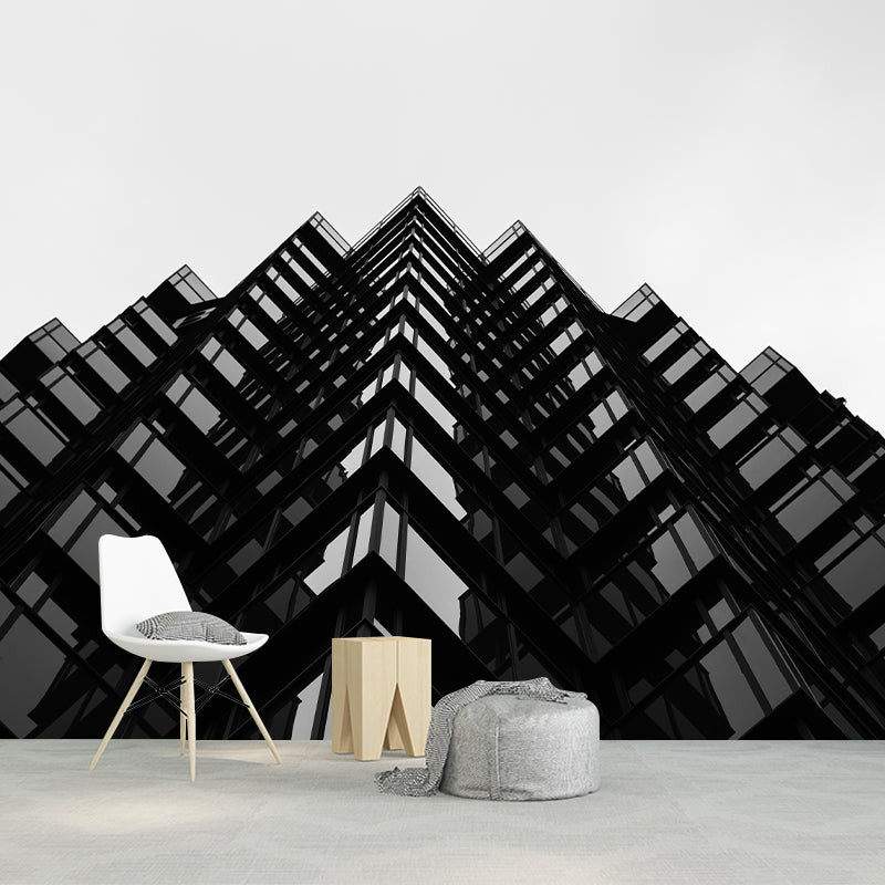 City Building Wallpaper Mural Decal Customized Modern Wall Covering for Meeting Room