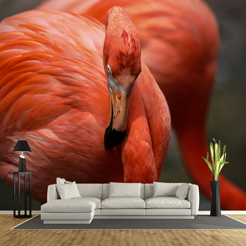 Flamingo Wallpaper Mural Customized Modern Wall Covering for Bedroom, Waterproofing