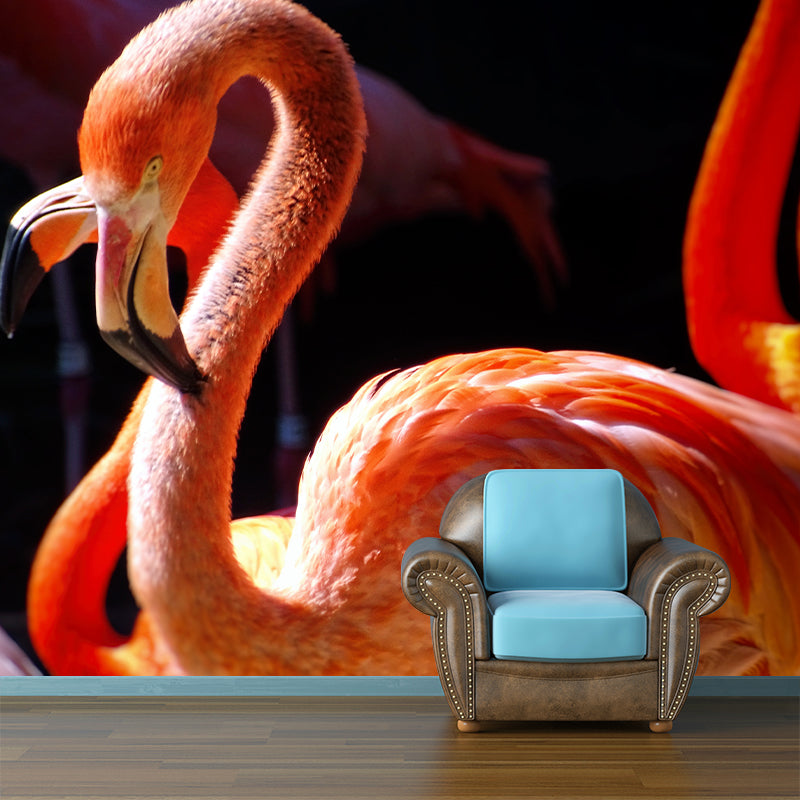Flamingo Wallpaper Mural Customized Modern Wall Covering for Bedroom, Waterproofing