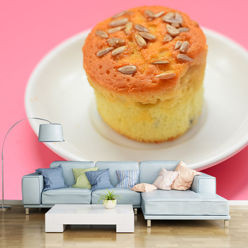 Sweet Pastry Mural Wallpaper Water Resistant for Cake Shop, Custom Size Available