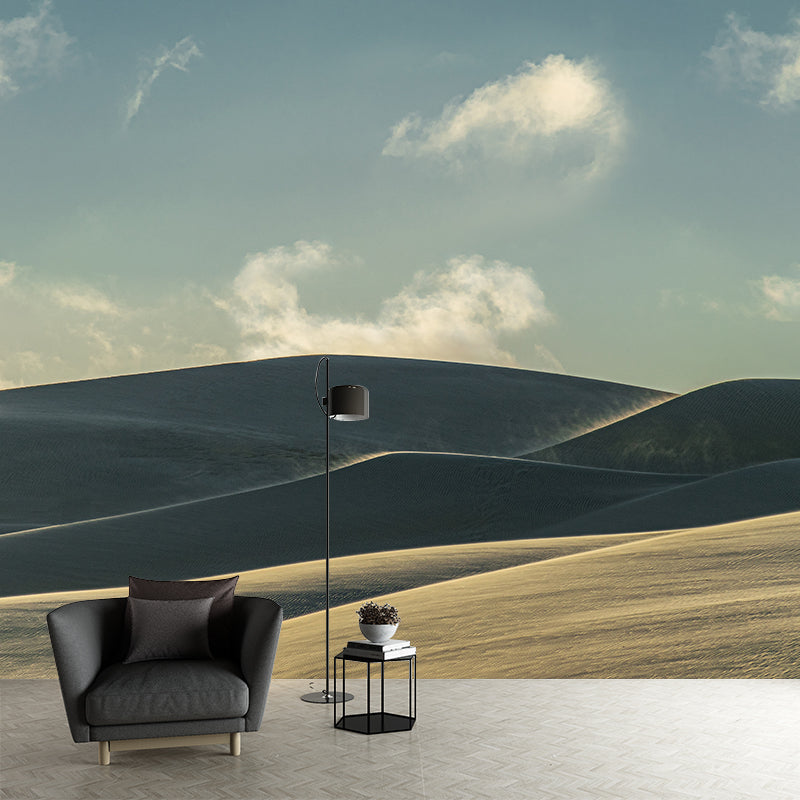 Endless Desert Mural Wallpaper for Sitting Room, Moisture Resistant, Personalized Size Available