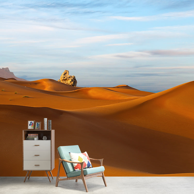 Endless Desert Mural Wallpaper for Sitting Room, Moisture Resistant, Personalized Size Available