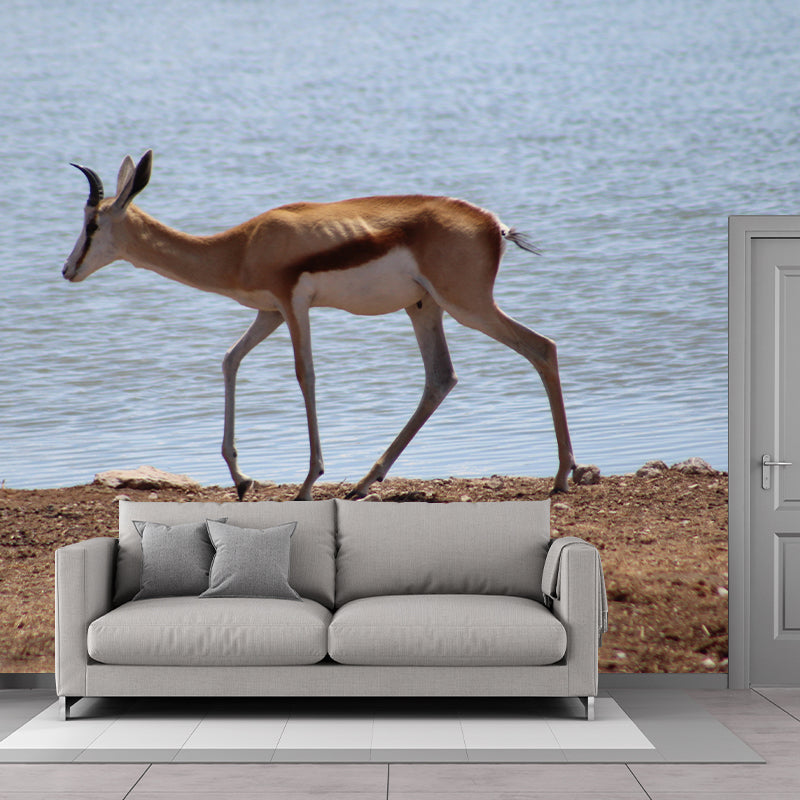 Springbok Mural Wallpaper Stain Resistant Wall Covering for Living Room