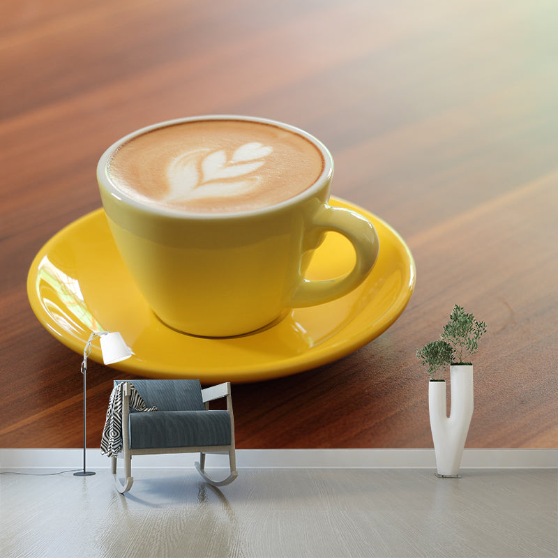 Coffee Mural Wallpaper Modern Decorative Coffee Shop, Custom Size Available