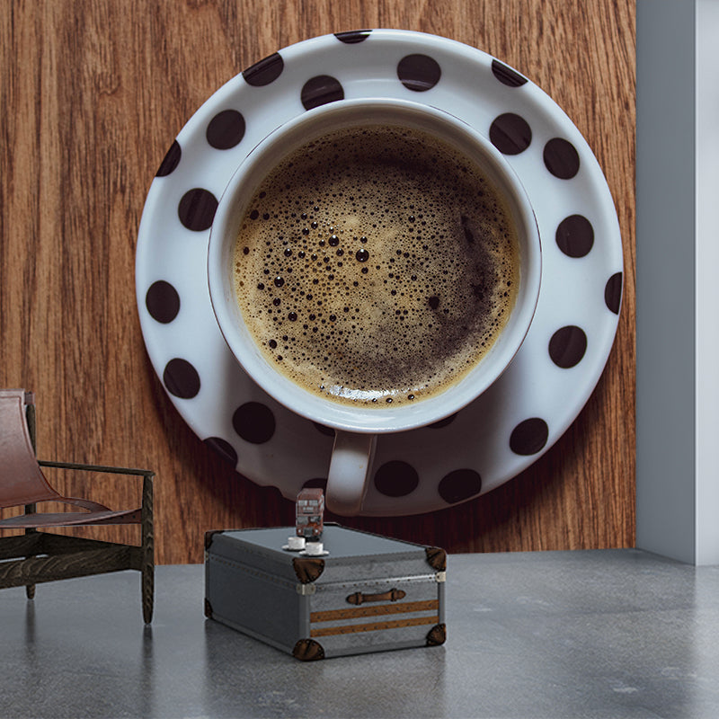 Coffee Mural Wallpaper Modern Decorative Coffee Shop, Custom Size Available