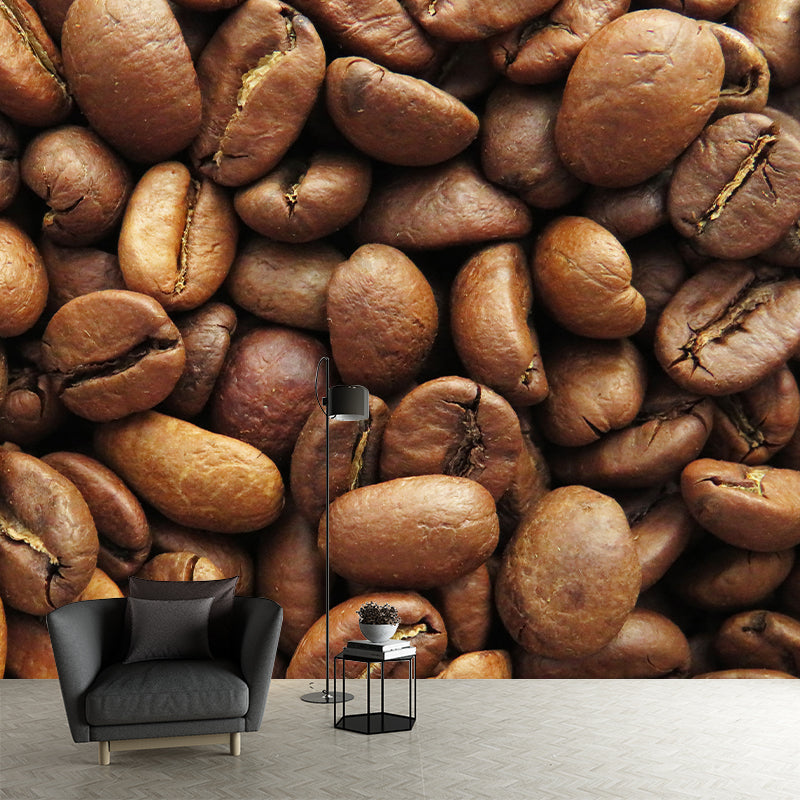 Coffee Beans Mural Commercial Decoration for Coffee Shop, Water Resistant