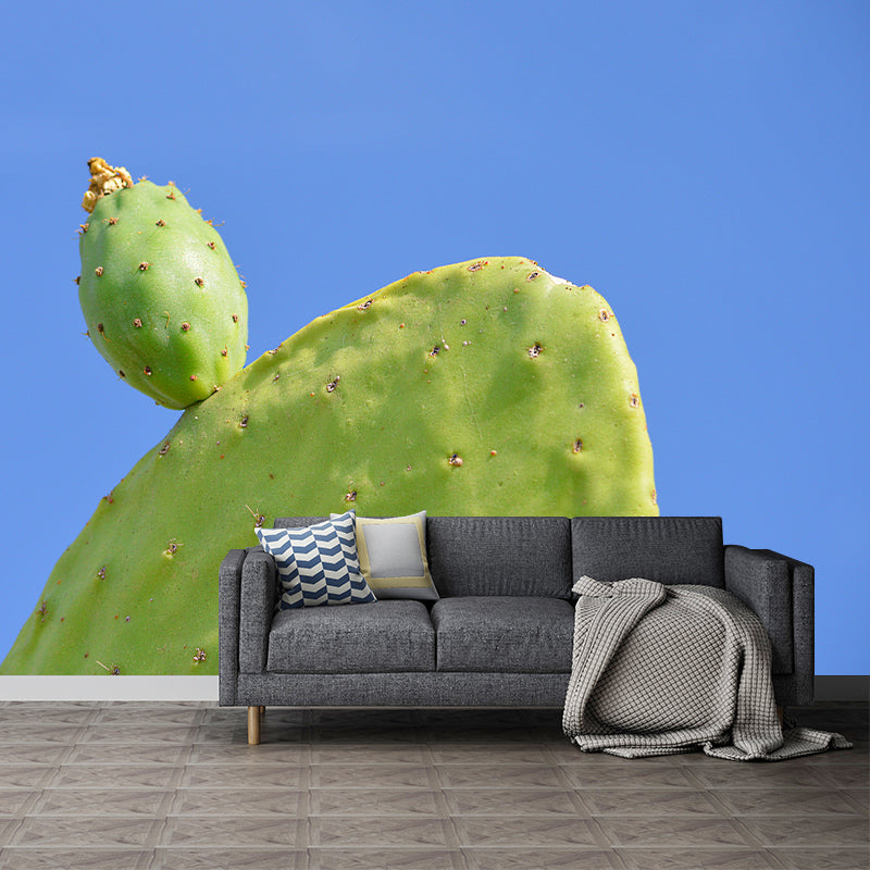 Tropical Cactus Mural Decal Moisture Eco-friendly Wallpaper Resistant for Dining Room