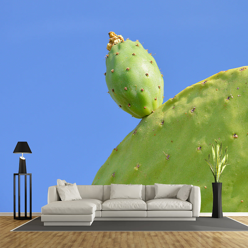 Tropical Cactus Mural Decal Moisture Eco-friendly Wallpaper Resistant for Dining Room