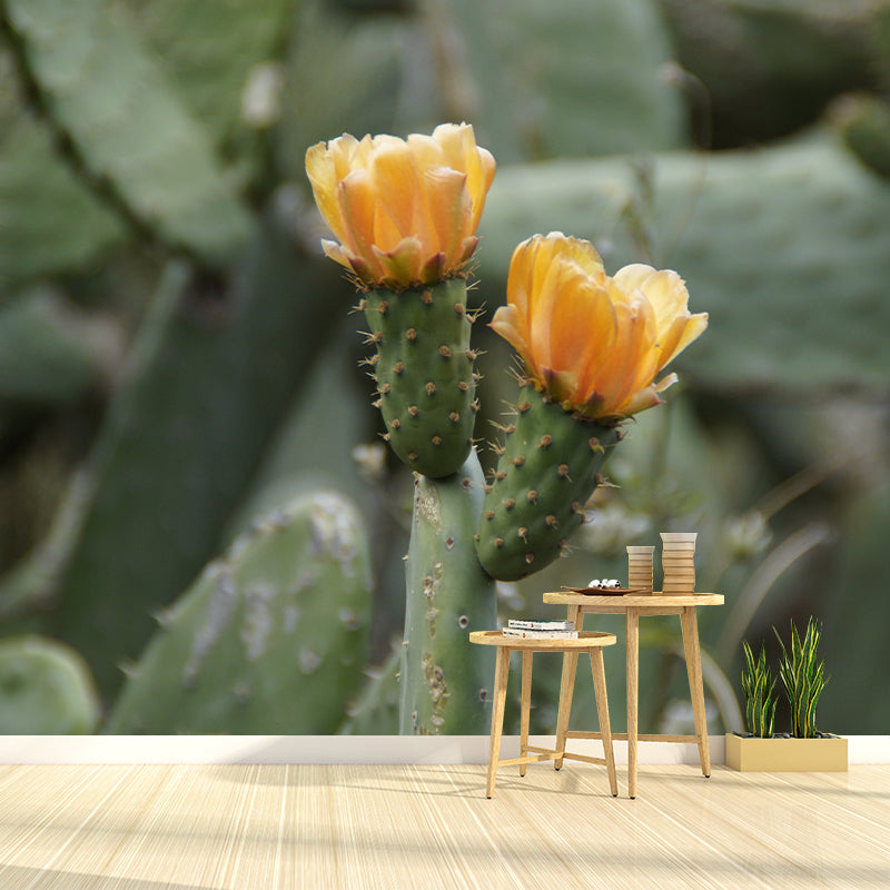 Papier peint Mural Cactus, couleur verte, résistant à la moisissure, pour décoration de salon