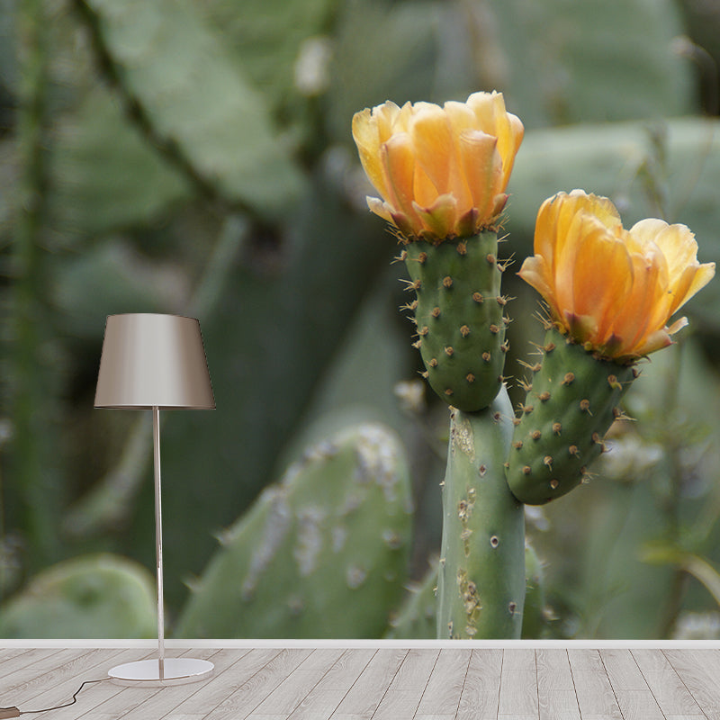 Papier peint Mural Cactus, couleur verte, résistant à la moisissure, pour décoration de salon