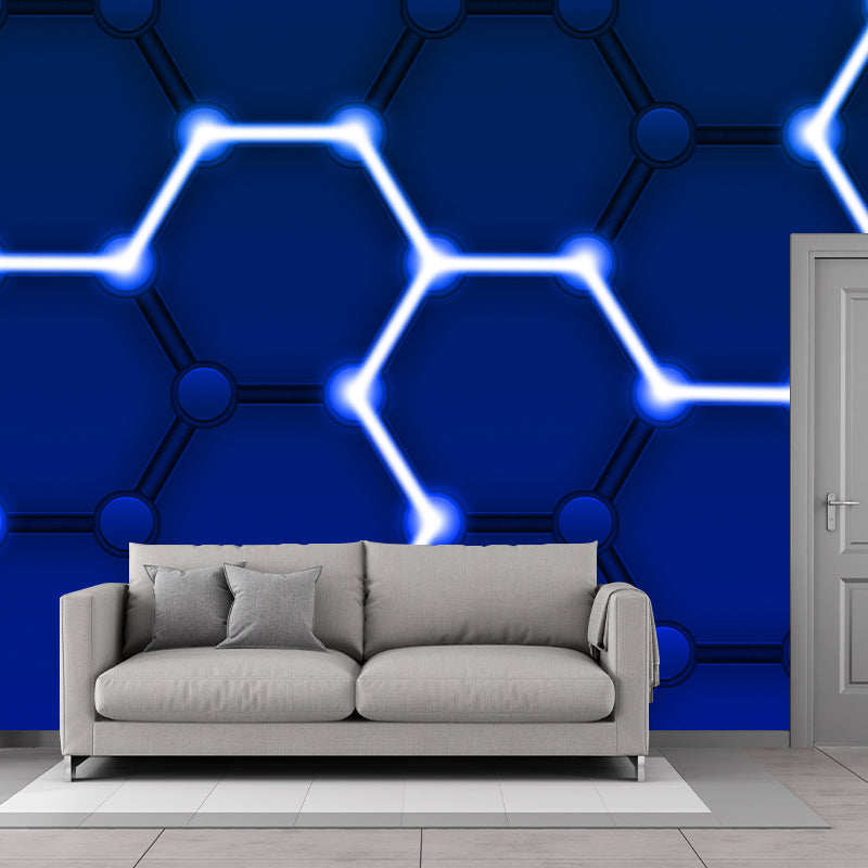 Geometry Mural Wallpaper Personalized Size Wall Covering for Study Room