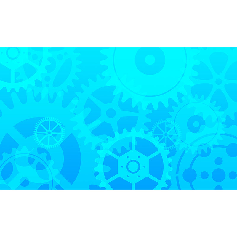Industrial Style Gear Illustration Wall Covering Murals for Living Room, Customized Size