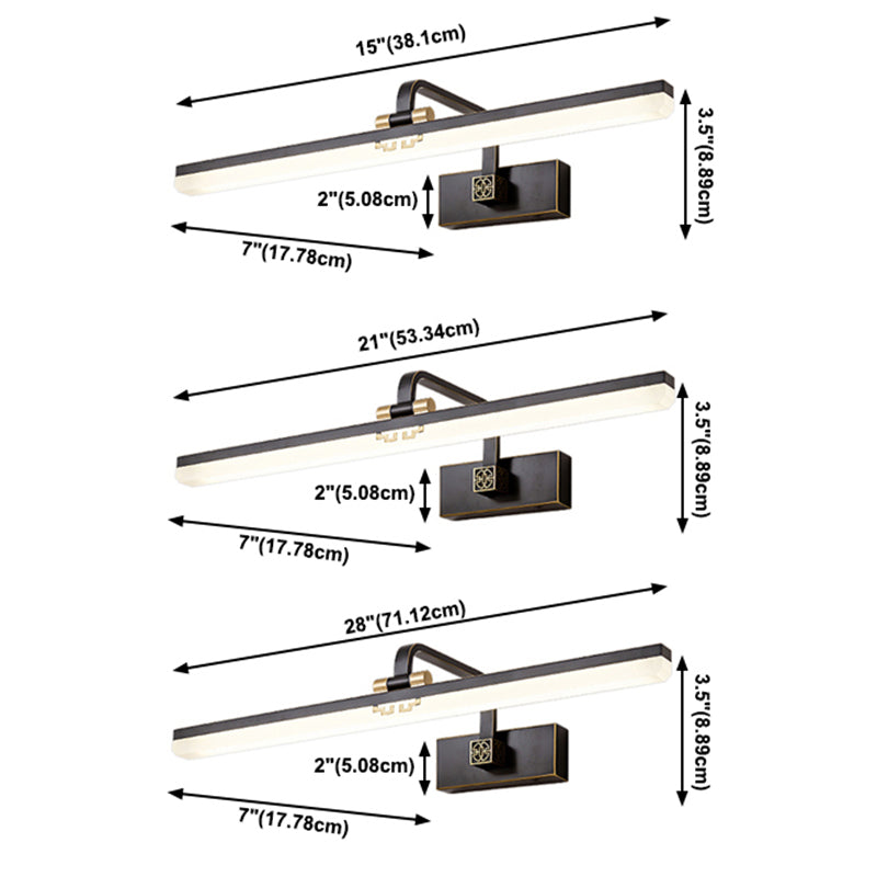 Simplicité Éclairage mural de la ferme Miroir LED LED LAMPE Métallique Éclairage pour salle de bain