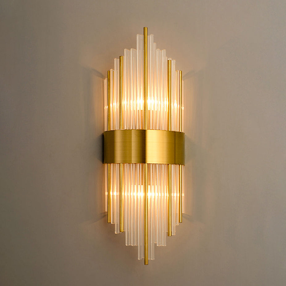 2 lichten Crystal Flush Mount Wall Sconce in zwart/gouden postmodern sconce licht