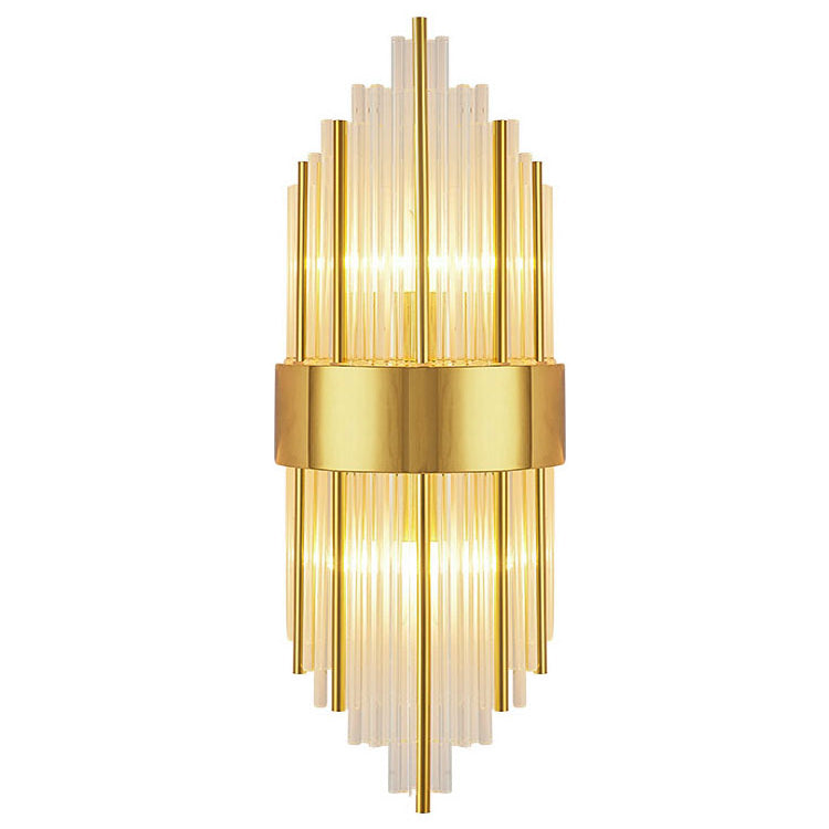 2 lichten Crystal Flush Mount Wall Sconce in zwart/gouden postmodern sconce licht