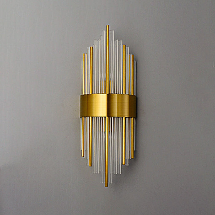 2 lichten Crystal Flush Mount Wall Sconce in zwart/gouden postmodern sconce licht