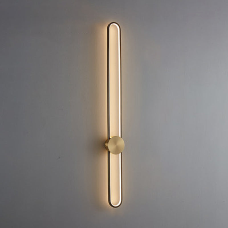 Oval Wall Lamp Aluminum Simple Design Simple Style LED Light Wall Sconce