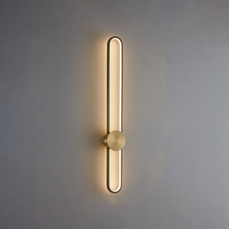 Oval Wall Lamp Aluminum Simple Design Simple Style LED Light Wall Sconce
