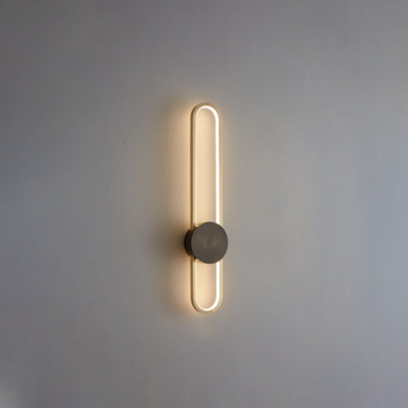 Oval Wall Lamp Aluminum Simple Design Simple Style LED Light Wall Sconce