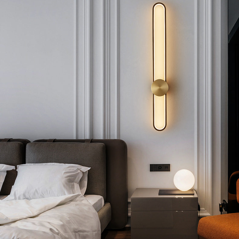 Oval Wall Lamp Aluminum Simple Design Simple Style LED Light Wall Sconce