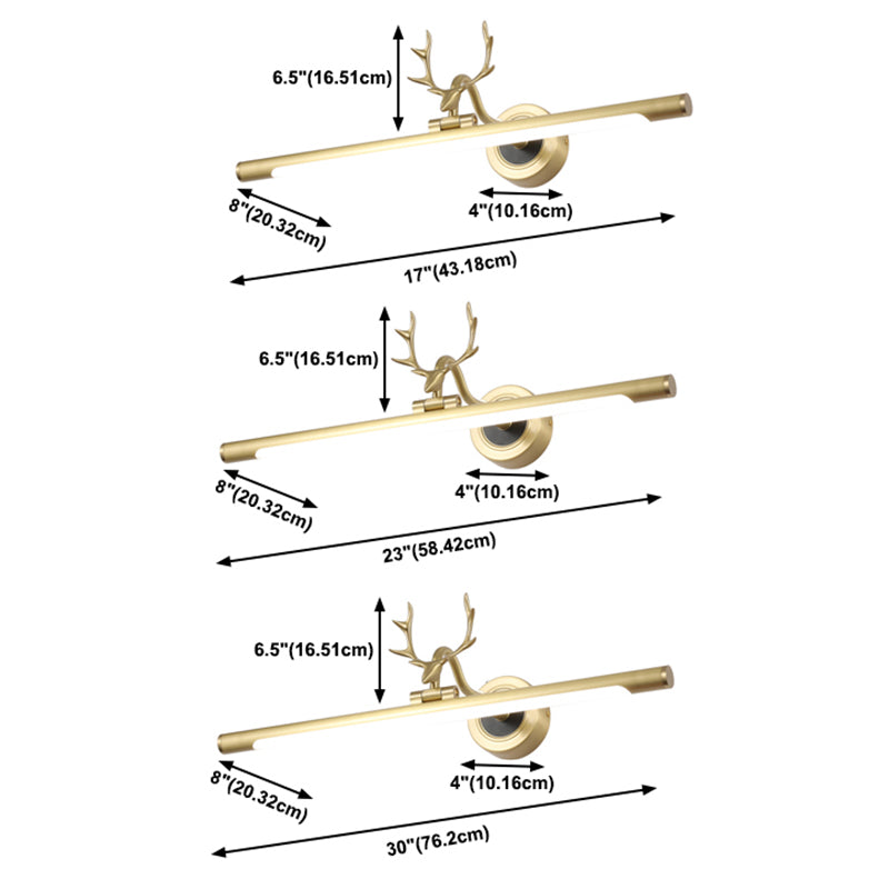 Simple Mirror Light Wall Light Sconce Metallic Sconce Lighting for Bathroom