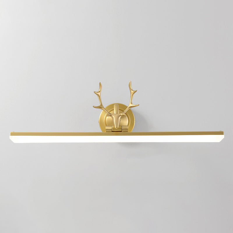 Brass LED Wall Sconce Wall Light Fixtures Metallic Sconce Lighting for Bathroom