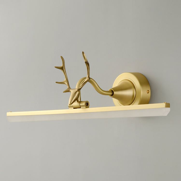 Brass LED Wall Sconce Wall Light Fixtures Metallic Sconce Lighting for Bathroom