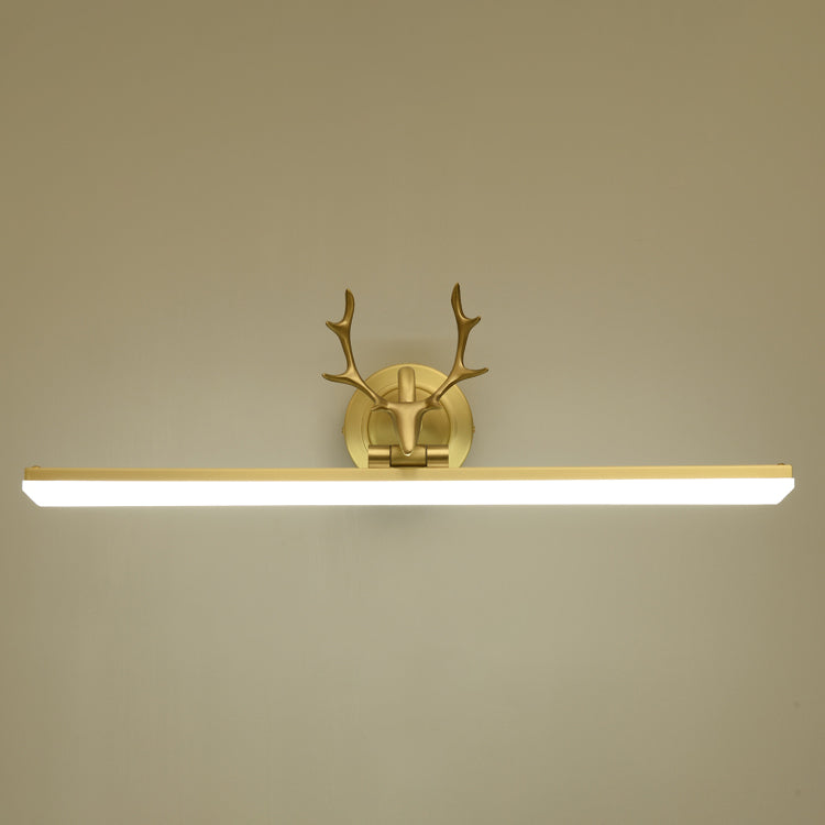 Brass LED Wall Sconce Wall Light Fixtures Metallic Sconce Lighting for Bathroom