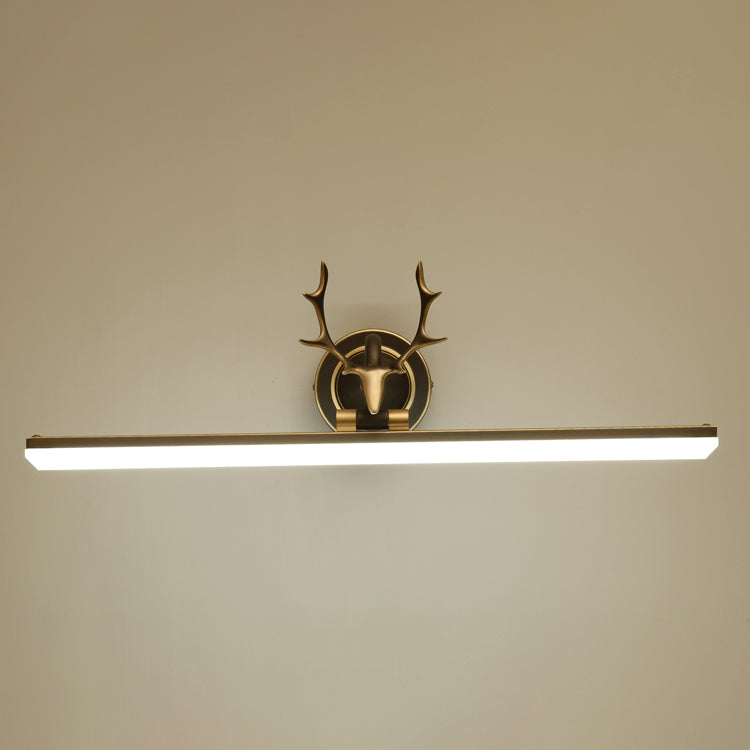 Brass LED Wall Sconce Wall Light Fixtures Metallic Sconce Lighting for Bathroom