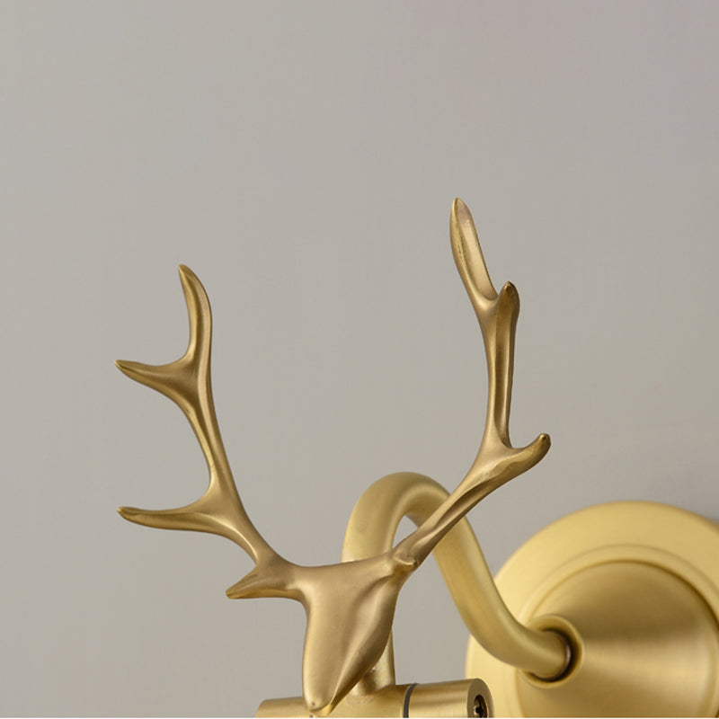 Brass LED Wall Sconce Wall Light Fixtures Metallic Sconce Lighting for Bathroom