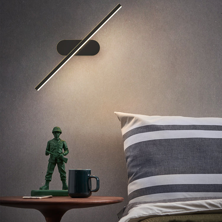 Single Heads Flush Mount Wall Sconce in Black/Brass Modern Sconce Light Fixture