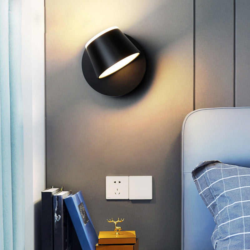 LED Flush Mount Wall Sconce with Acrylic Shade Modern Sconce Light for Living Room