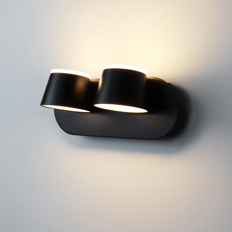 LED Flush Mount Wall Sconce with Acrylic Shade Modern Sconce Light for Living Room