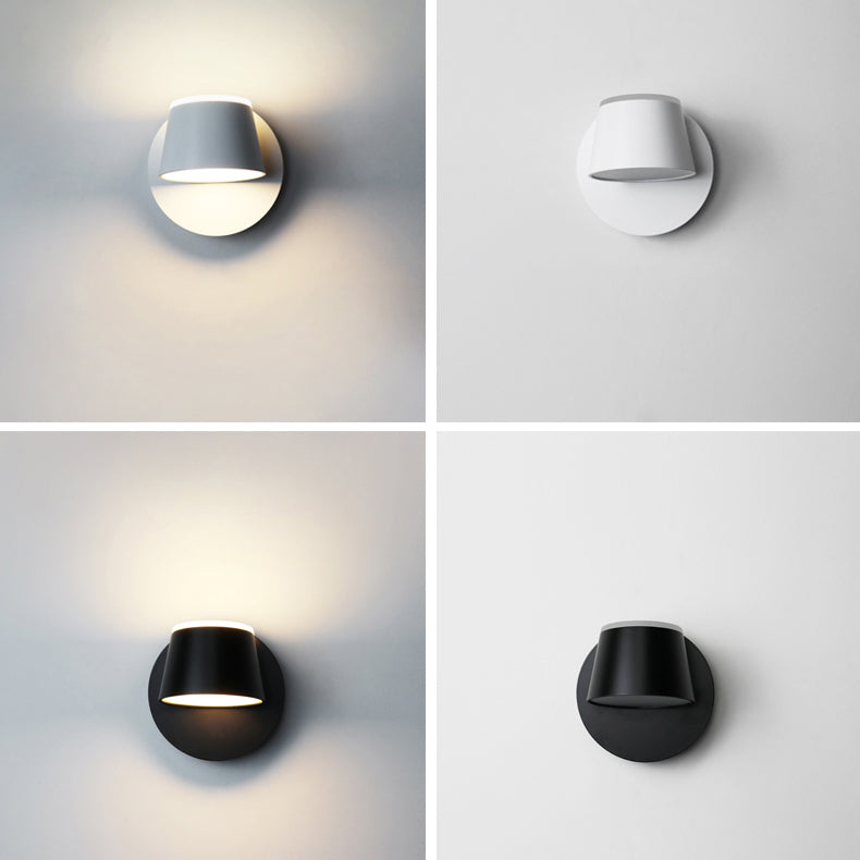 LED Flush Mount Wall Sconce with Acrylic Shade Modern Sconce Light for Living Room